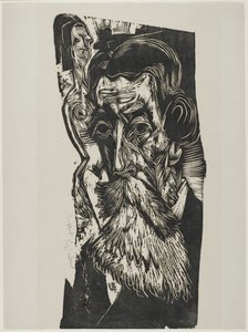 Portret van Ludwig Schames, 1917-1918 door Ernst Ludwig Kirchner